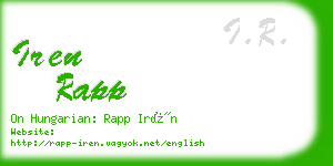 iren rapp business card